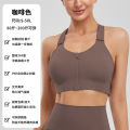Large Size Sports Bra Women's Highly Shockproof YKK Front Zipper Running Bra Beauty Back Style Fitness bra. 