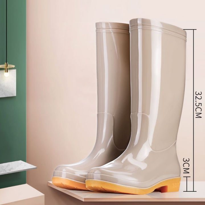 Women's%20Rain%20Boots%20High-Top%20Fashion%20Waterproof%20Antiskid%20Shoe%20Mid-Calf%20Rain%20Shoes%20Women's%20All-Season%20Warm%20Kitchen%20Rain%20Rubber%20Boots%20Work%20-%20Image%202