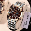 Kajiya Watch Men's Steel Belt Waterproof Glow Business Fashion Non Mechanical Watch Fully Automatic Cross border. 