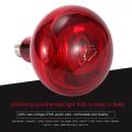 1pc 2023 275W Infrared Heating Therapy Lamp Bulb IR Adjustable Physiotherapy Lamp Pain Relief Back Infrared Light Bulb Body Care. 
