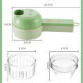 4 In 1 Handheld Electric Vegetable Cutter Wireless Chop Garlic Mash Minced Slice Onion Cutting Multifunctional Cooking Gadget.