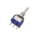 125v AC Blue - MTS-103 Rectangular Metal Rocker Switch.