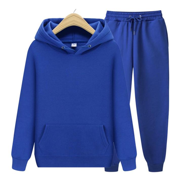 Men's Sets Hoodies+Pants Autumn Winter Hooded Sweatshirt