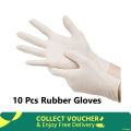 10 Pcs Disposable Powder Free Household Examination Working Rubber Gloves.. 