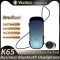 K65 Gradient Color Wireless Headphone Lavalier Business Call/Music 20H Vibration Reminder One-Click Photo Bluetooth 5.2 Headsets.