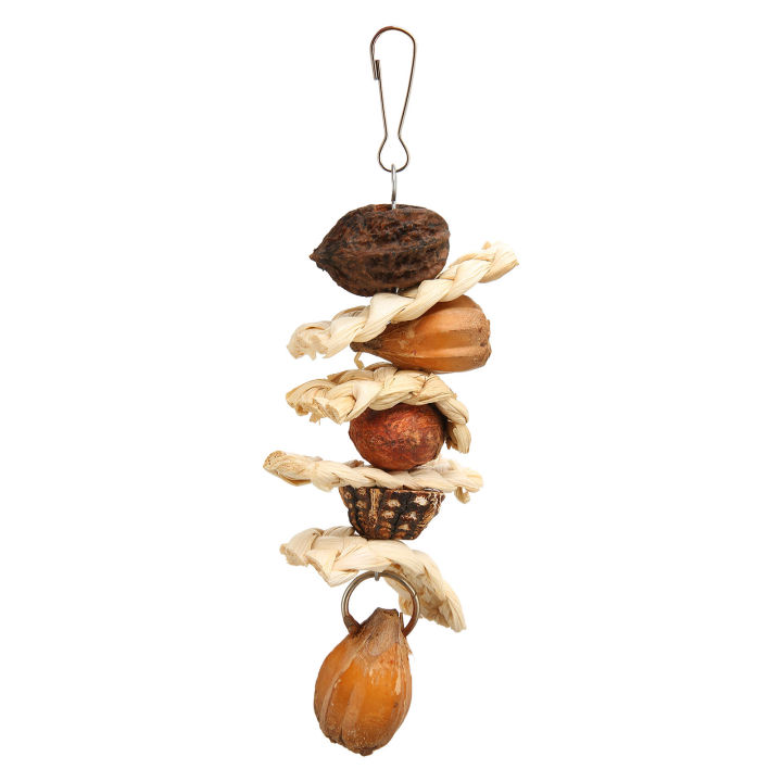 Parrot%20Chew%20Toy,%20Bird%20Gnawing%20Toy%20Natural%20Corn%20Leaf%20and%20Nut%20for%20Home%20Use%20-%20Image%203