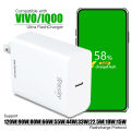 For VIVO fast charger 120W flash charger 44w USB C wall charger for Vivo V40 V30 X200 X100 Y20 Y93 iQOOZ9 travel charger socket. 