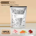 Aluminum Foil Food Bag Reusable Fresh-keeping Zip Lock Freezer Bag  -  Pure Mall. 