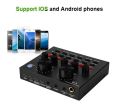 V8 Live Sound Card, Voice Change Digital Sound Card Audio Interface Mixer Board Dj Sound Mixer for Phone Computer Live Online Singing,Live Broadcast, K Songs, Re_cording,Voice Chatting 1 Ratings. 