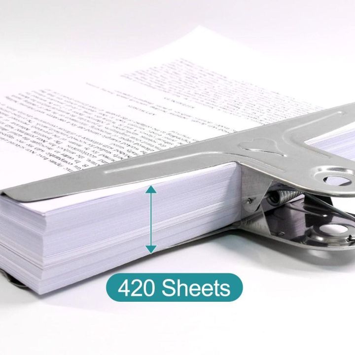 YANGMJ%202%20PCS%20Bulldog%20Clips,%2030cm%20Stainless%20Steel%20Bull%20Binder,%20Extra%20Paper%20Clips%20Jumbo%20Sliver%20Clamps%20Paper%20Clip%20Office%20-%20Image%207