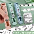 Clip Stapler Reusable Push Clamp Book Binding Machine Office Accessories For Paper Documents File Stapler School Supplies. 