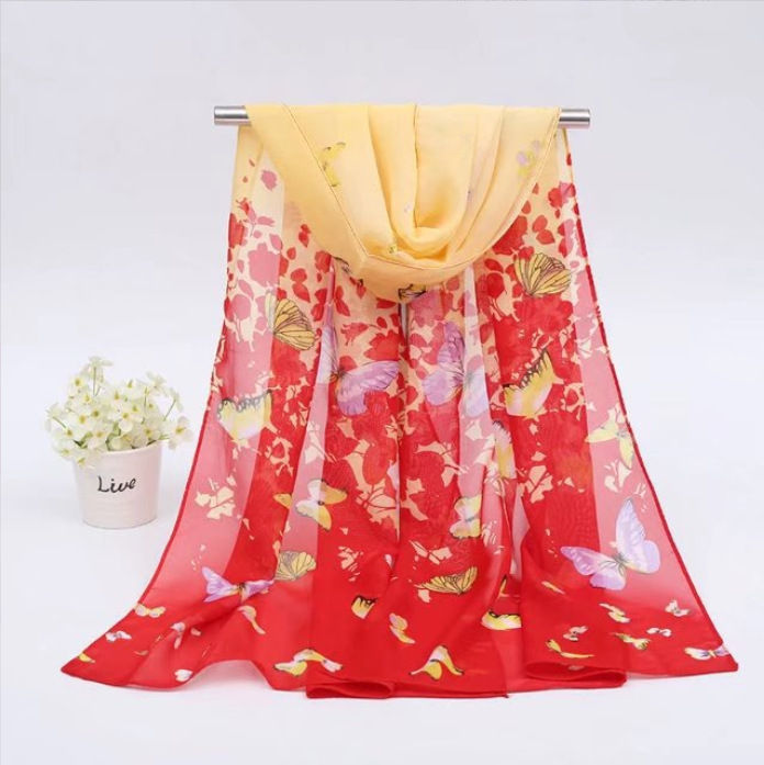 2024%20Summer%20New%20Women's%20Lucky%20Bird%20Girl%20Chiffon%20Long%20Silk%20Scarf,%20Yiwu%20Small%20Scarf,%20Flower%20Scarf,%20Scarf,%2038%20Festival%20-%20Image%206
