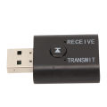 USB Bluetooth Transmitter Receiver 2 in 1 Portable 3.5mm Wireless Bluetooth Adapter for Home Stereo TV PC Car Speakers. 