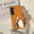 【Healer DingD】 Demon Slayer Kyojuro Rengoku Phone Case for Samsung Galaxy S23 S22 S21 S20 S10 S9 Plus FE Ultra Lite Black Phone Cover Funda.