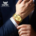 OPK 8105 Couple Quartz Watch Classic Fashion Waterproof Glow Tungsten Steel Band Luxury Date Week Men's and Women's Couple Watch. 