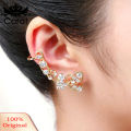 1Pc Sweet Women Rhinestone Inlaid Butterfly Right Ear Cuff Stud Earrings Jewelry. 