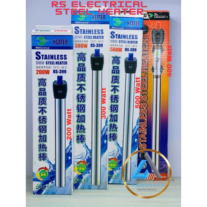 RS Electrical Steel Heater, (200w, 300w, 400w, 500w, Choosable Any one) For Fish Aquarium