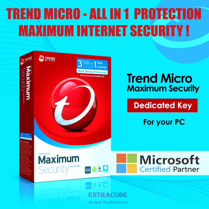 Total Internet Security AntiVirus Trend Micro Maximum Security ...