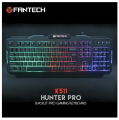 FANTECH HUNTER PRO K511 Wired Gaming Keyboard 19 Keys Anti-Ghosting En LED Backlight Membrane Keyboard for PC Laptop Gamer.