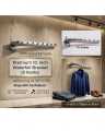 Nasima Day to Day Fashion House Premium Stainless Steel & Iron Mixed 10-Inch Wall Mounted 8-Hook Waterfall Bracket Hanger – Heavy Duty Clothes Display Bar for Showrooms, Boutiques & Home Wardrobe.