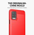 Leweisi carbon fiber bumper phone case for LG K52/Q52/K62/q62/K62 back cover shockproof protective cover. 