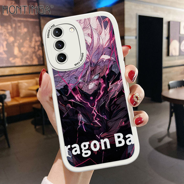 Hontinga for Samsung Galaxy S21 5G Back Cover PU Leather Cartoon Dragon Ball Phone Case Soft Silicone Edge Mobile Cover