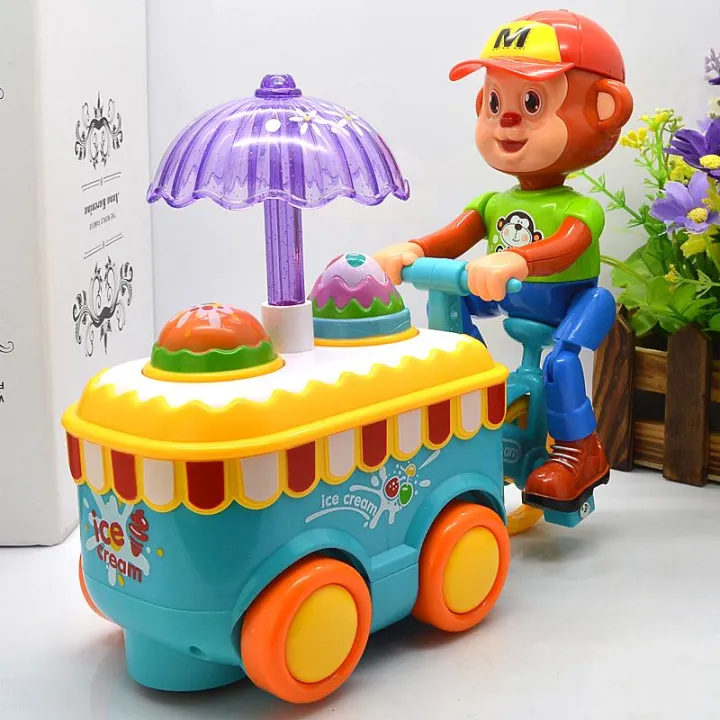 Monkey%20Ice%20Cream%20Cart%20Toy%20Bump%20and%20Go%20with%20Music%20and%20Lights%20-%20Image%202
