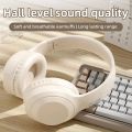 Wireless Headphones Bluetooth 5.3 Headphone with Mic Head-mounted E-sports Gaming Headset Music Game Headset Support TF Card.