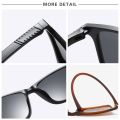 Square Polarized Sunglasses Lens Vintage Eyewear Accessories Black Grey Sun Glasses For Men/WomenBrand Unisex Retro TR90. 