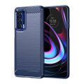 lthmy for Motorola Moto Edge 2021 Case Carbon Fiber TPU Soft Silicone Back Cover Armor Phone Case Casing.