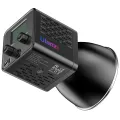Ulanzi L024 40W RGB Video Light 2500-6500K Bi-color 0-359° RGB COB Light Mini Bowens Mount Fill Light 3400mAh COB Light. 