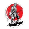 N524# Creative Stickers For Samurai Warrior Decals Car Accessories Anti Scratch Sticker Sunscreen Decor Camper Windows Decal. 