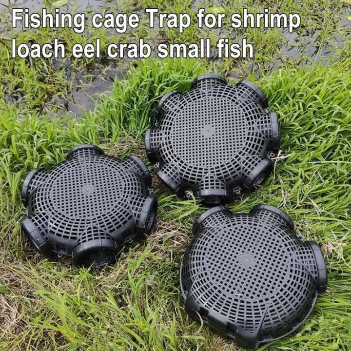 Durable Plastic Container Mud Cage Container Fishing Traps Black Fish Net Cage Finless
