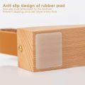 Wooden Door Wedge Stopper Non-Slip Solid Wood Door Stoppers Sturdy and Durable Door Stop Wedge with Hanging Leather (1 Pcs).