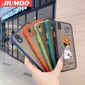 JIUMOO For OPPO A37 OPPO A37F Case With Fashion Portgas·D· Ace Side Edge Square Silicone Frosted Transparent Hard Casing New Design soft Cases Full Back Cover Camera Phone Case Shockproof Protection Case.