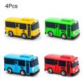 4 PCS/Pack Cartoon Mini TAYO Bus Taxi Back Children\'s Educational Toys. 