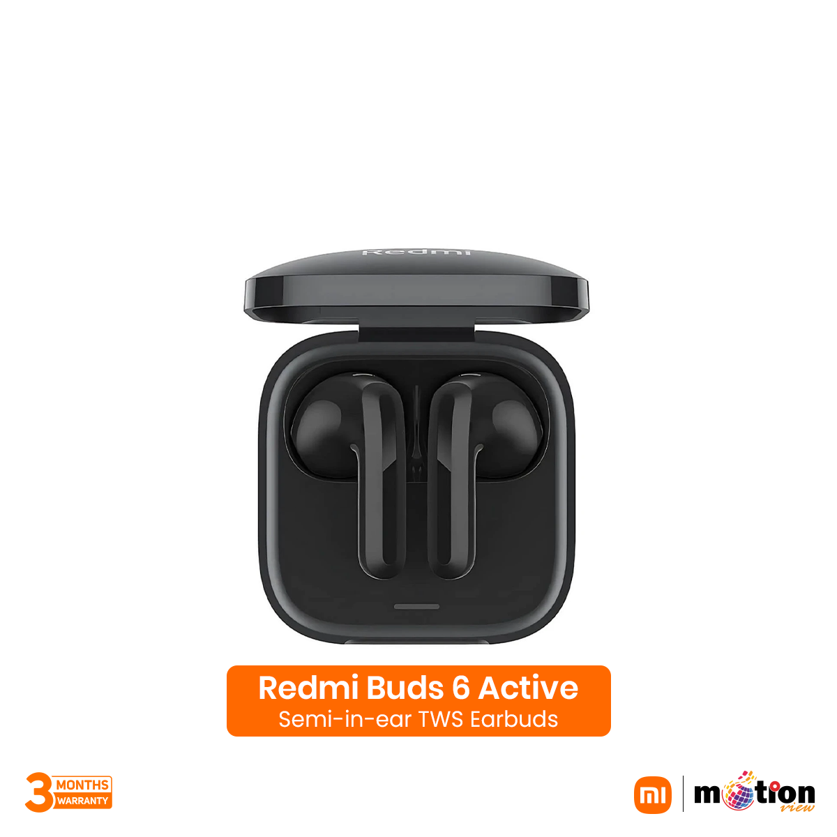 Redmi Buds 6 Active Bluetooth 5.4 Earbuds - Black