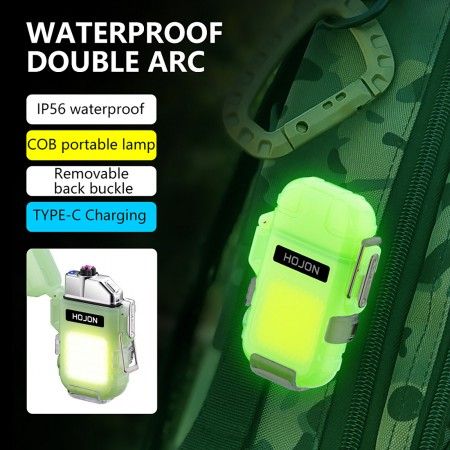 RADIUM Mini Waterproof Electronic Arc Plasma Lighter with Flashlight K33- Radium