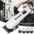 Kemai KM-809A Digital Electric Rechargeable Professional Hair Clipper Trimmer. 