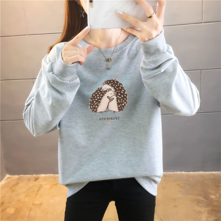 Cross-border%20wholesale%202024%20Korean%20version%20of%20the%20Spring%20and%20Autumn%20thin%20sweatshirt%20women's%20new%20cartoon%20round%20neck%20top%20trendy%20fashion%20plus%20size%20women's%20clothing%20-%20Image%207