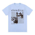 slowdive Men's clothing short sleeved pure cotton T-shirt Men's fashion breathable minimalist T-shirt Japanese anime pattern. 