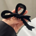 Red Velvet Bow Hair Clips Autumn Winter Women Hair Claw Clip Hair Accessories NOVO.