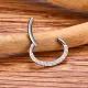 ASTM F136 Titanium Elliptic Septum Ring Hoop CZ 16G Clicker Piercing Nose Rings Helix Cartilage Clicker Tragus Piercing Jewelry. 