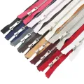 40-80cm (15-31 inch ) Metal Open-End Zip Zipper 5# For Apparel Outerwear Tailor Sewing Crafts Alloy Zippers Accessories 12 Color. 