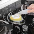 Kitchen press type liquid adding multifunctional spray long handle cleaning brush, pot tool, dishwashing brush. 