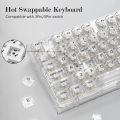Womier SK75 75% Gamer Mechanical Keyboard Crystal Transparent Hot Swap Gaming Keyboard Tyce-c Wired RGB Backlit for PC Laptop. 