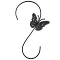 Heavy Duty Courtyard Garden Ornaments Black Metal Hook Hangers.