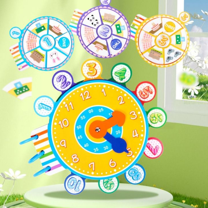Clock Sencery Sensory Learning Toys Busy Book Digital Clock Quiet Book Montessori ...