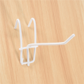 10 Pcs 3.9inch Long White Metal Store Grid Wall Bracket Display Hooks. 