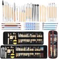 Pottery Clay Sculpting Tools Set Smoothing Wax Carving 4-61Pcs Ceramic Tools Polymer Shapers Modeling Carved Tool Sculpture Kit MuXiaRe. 